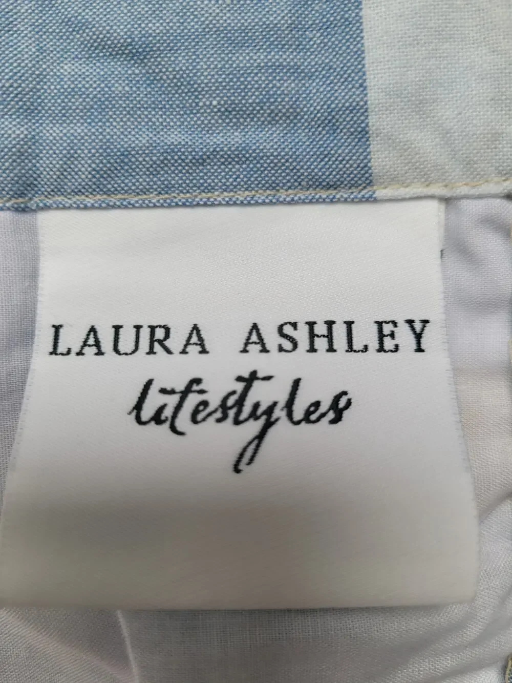 Laura Ashley Lifestyles Ellery Blue Plaid Valence 72 long by 15 wide